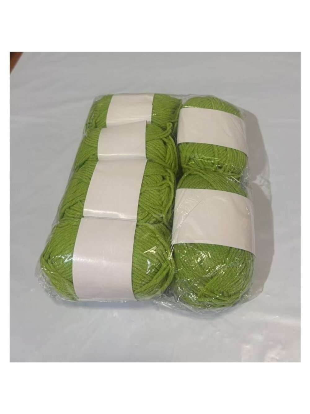 6 PCS Light Green 25g Soft Milk Cotton Yarn 4 Ply Milk Cotton Yarn For Handmade